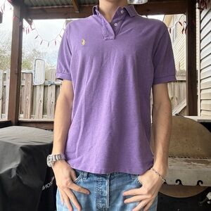 Super cool vintage y2k 2000s Polo Ralph Lauren men’s purple polo!